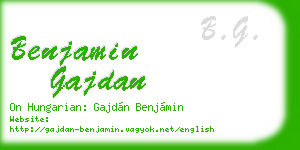benjamin gajdan business card