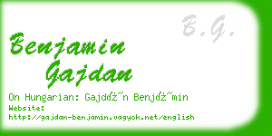 benjamin gajdan business card